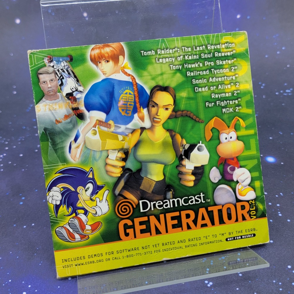 Sega Dreamcast Generator Vol 2 Demo Disc Sonic Tony Hawk‎ Rayman 51057